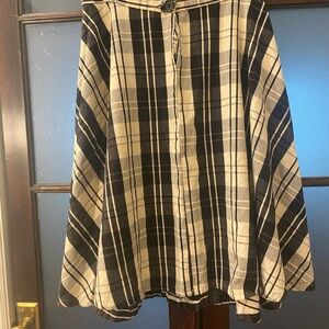 Homemade 50s style vintage Plaid Black and White Skirt